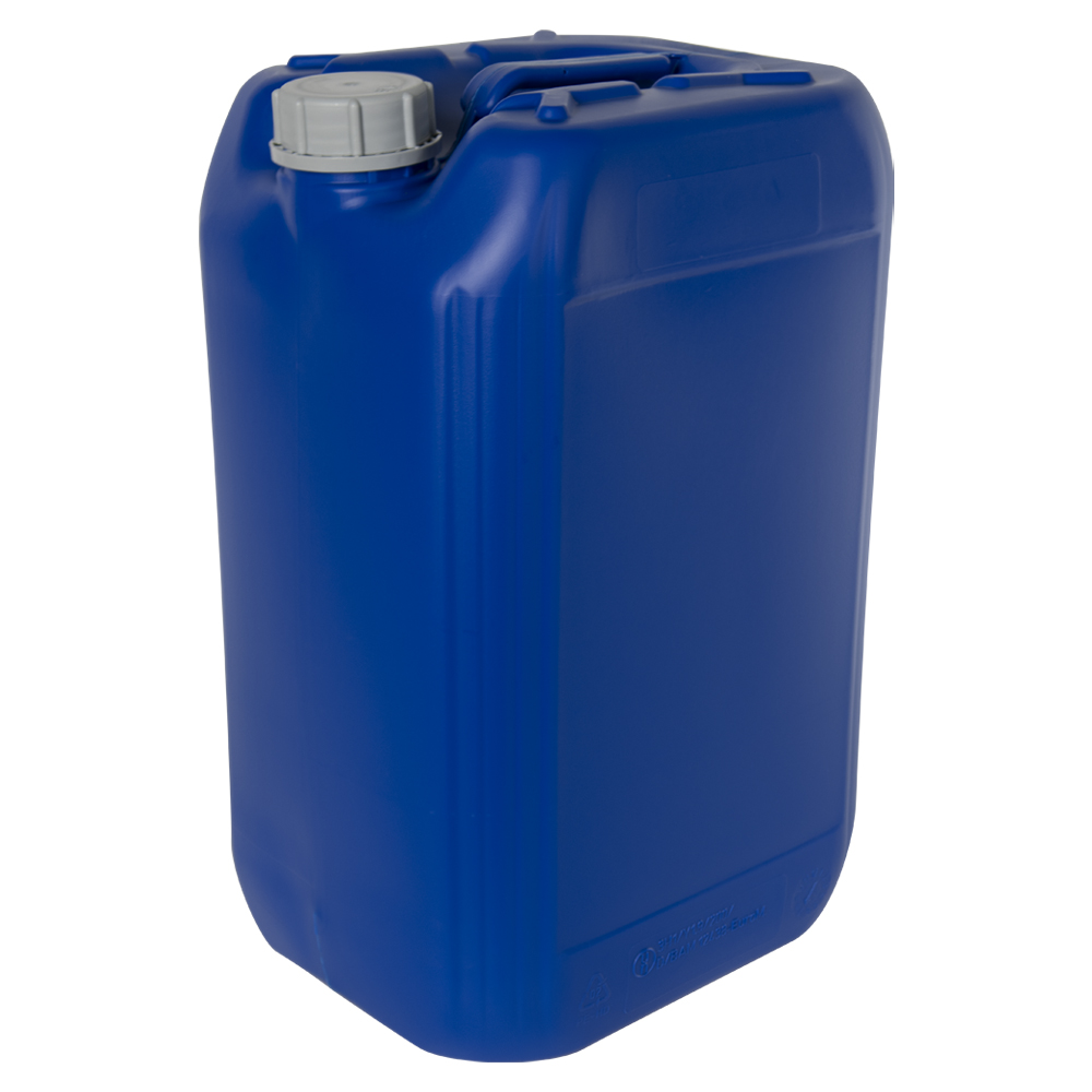25 Liter/6.6 Gallon Blue HDPE Jerrican with 61mm Tamper-Evident Cap