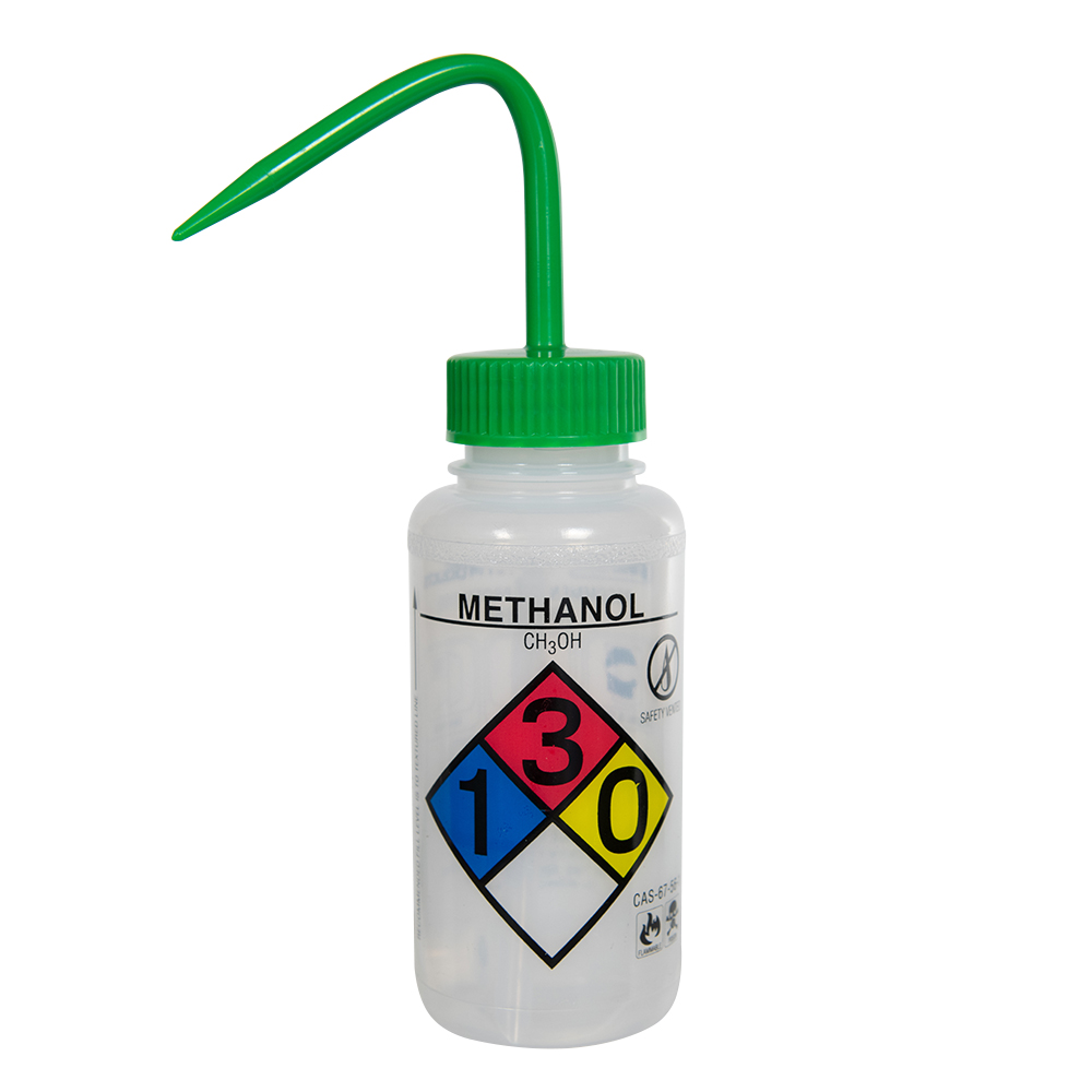 250mL (8 oz.) Scienceware® Methanol SafetyVented & Labeled Wide Mouth