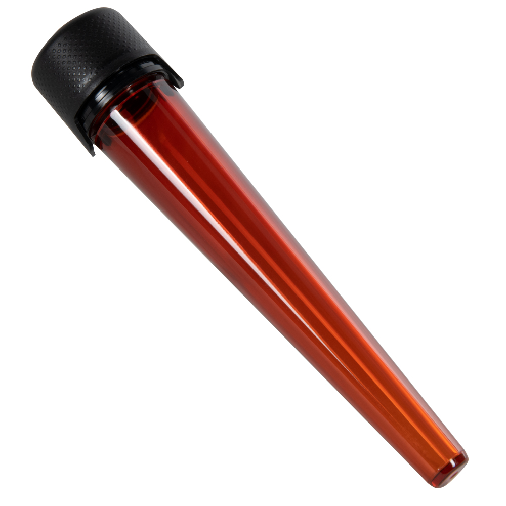 113mm Amber PET Aviator Tube with Black Cap & Seal