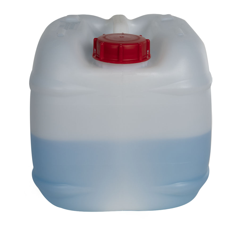 2-1/2 Gallon Natural HDPE Tight Head Container with 60mm Red Cap
