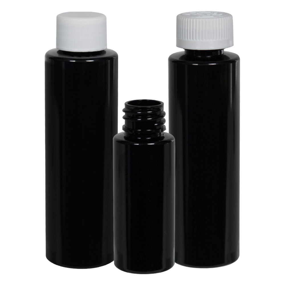 HDPE Cylindrical Sample Bottles & Caps
