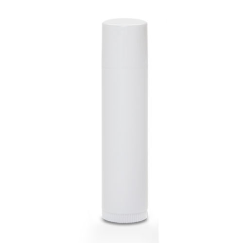 0.15 oz. White Round Lip Balm Tube & Cap