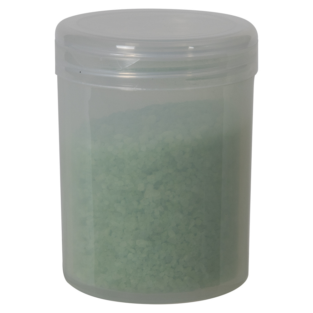 8 oz. Natural Polypropylene Straight-Sided Thick-Walled Round Jar with 70/400 Natural Snap-Top Cap