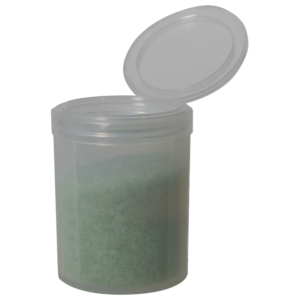 8 oz. Natural Polypropylene Straight-Sided Thick-Walled Round Jar with 70/400 Natural Snap-Top Cap