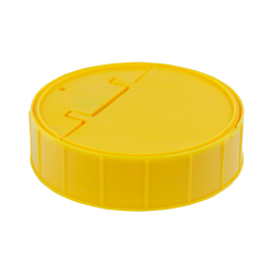 120mm Threaded Cap with Spring for Towel Wipe Canister- Yellow