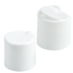 24/410 White Polypropylene Dispensing Disc-Top Cap with 0.310" Orifice