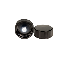 22/400 Black Phenolic Taperseal Cap with LDPE Liner