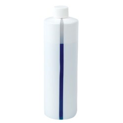 16 oz. Easy View Stripe Polyethylene Bottle with 24/410 Cap with F217 Liner