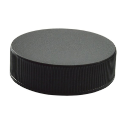 38/400 Black Polypropylene Cap with Pressure Sensitive Liner