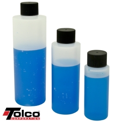 HDPE Cylinder Bottle with Black Cap
