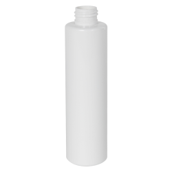 6 oz. White Slim PET Cylinder Bottle with 24/410 Neck (Cap Sold Separately)