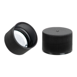 24/410 Polypropylene Black Cap with Heat Induction Liner
