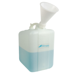 5 Gallon Natural HDPE Safety Waste Jug with Funnel Top