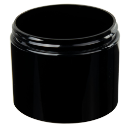 8 oz. Black PET Straight-Sided Round Jar with 70/400 Neck (Cap Sold Separately)