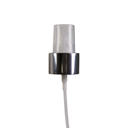 24/410 Silver/Natural Smooth Finger Sprayer - 6-3/8" Dip Tube & 0.14mL Output