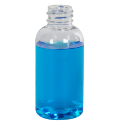 2 oz. Clear PET Traditional Boston Round Bottle with 20/400 Neck (Cap Sold Separately)