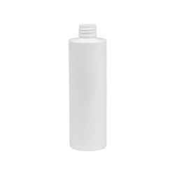 8 oz. White PET Cylindrical Bottle with 24/410 Neck (Cap Sold Separately)