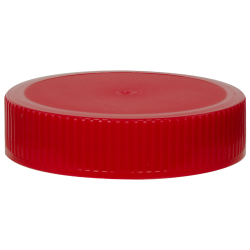 70/400 Red Polyethylene Unlined Ribbed Cap