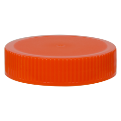 70/400 Orange Polyethylene Unlined Ribbed Cap