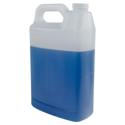 1 Gallon Natural HDPE F-Style Jug with 38/400 White Ribbed Cap with F217 Liner