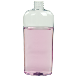 15.2 oz. Clear PET Vale High Clarity Oval Bottle with 28/410 Neck (Cap Sold Separately)