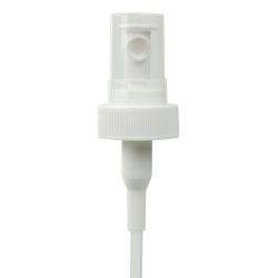 28/400 White Ribbed Finger Sprayer - 7-5/8" Dip Tube & 0.7mL Output