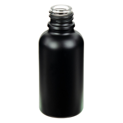 30mL Matte Black E-Liquid Boston Round Glass Bottle with 18/415 Neck (Cap Sold Separately)