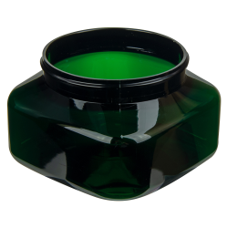 8 oz. Dark Green PET Firenze Square Jar with 70/400 Neck (Cap Sold Separately)