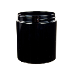 19 oz. Black PET Straight Sided Jar with 89/400 Neck (Cap Sold Separately)