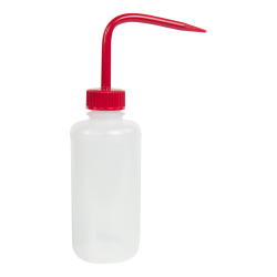250mL Scienceware® Narrow Mouth Wash Bottle with Red Dispensing Nozzle
