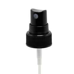 22/400 Black Ribbed Finger Sprayer - 4-5/16" Dip Tube & 0.16mL Output