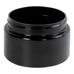 6 oz. Black PET Low Profile Round Jar with 70/400 Neck (Caps sold separately)