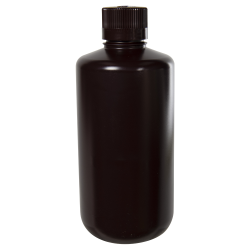 32 oz./1000mL Nalgene™ Amber HDPE Narrow Mouth Bottle with 38/430 Cap