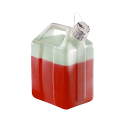20 Liter/5 Gallon Nalgene™ Natural Level 5 Fluorinated HDPE Jerrican with 53B Tethered Closure