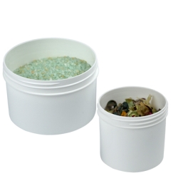 White Polypropylene Straight-Sided Jars