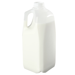 64 oz. HDPE Dairy Jug with Handle & 38mm DBJ Neck (Cap Sold Separately)