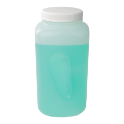 1 Gallon/4.3 Liter Nalgene™ Natural Polyethylene Wide Mouth Square Jar with Handgrips & 100mm Cap