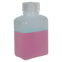 4 oz./125mL Nalgene™ HDPE Rectangular Bottle with 28mm Cap