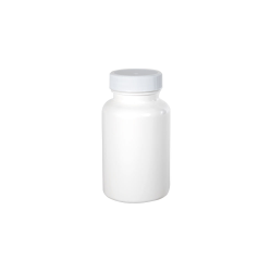 150cc/5.1 oz. White HDPE Packer Bottle with 38/400 White Ribbed Cap with F217 Liner