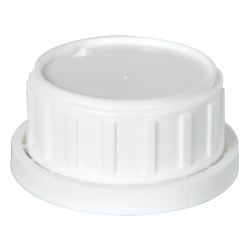 White Tamper Evident Cap with Foam/PTFE Liner for Chem50 Bottle