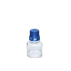 30mL PETG Graduated Square Sterile Bottles with 20/415 Blue Tamper Evident Caps