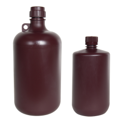 Diamond® RealSeal™ Polypropylene Amber Large Format Narrow Mouth PP Bottles with Cap