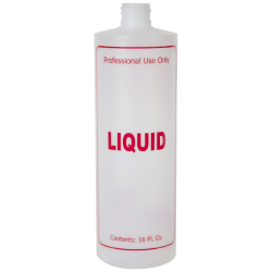 8 oz. Natural HDPE Cylinder Bottle with 24/410 Neck & Red "Liquid" Embossed (Caps Sold Separately)