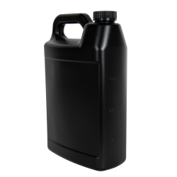 1 Gallon Black HDPE F-Style Jug with 38/400 Black Ribbed CRC Cap with F217 Liner