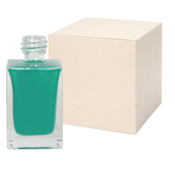 30mL Clear Square Glass Bottle with 18/415 Neck - Case of 168 (Cap Sold Separately)