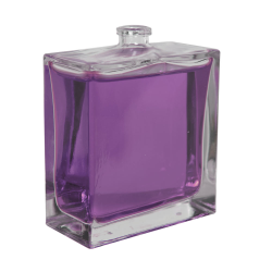 100mL Clear Squat Rectangle  Glass Perfume Bottle with 15mm Neck - Case of 84 (Cap Sold Separately)