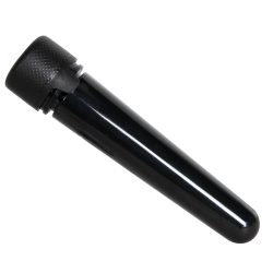 100mm Black PET Aviator Tube with Black Cap & Seal
