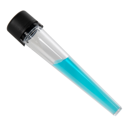 113mm Clear PET Aviator Tube with Black Cap & Seal