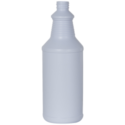 32 oz. White HDPE Decanter Spray Bottle with 28/410 Neck (Sprayers or Caps Sold Separately)