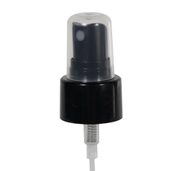 24/410 Black Fine Mist Smooth Finger Sprayer - 7" Dip Tube & 0.16mL Output